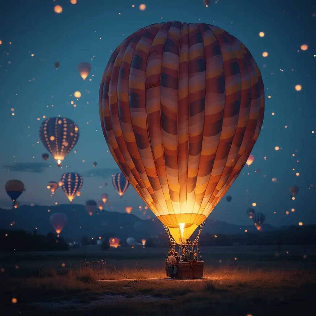 Zimní krajina z balonu